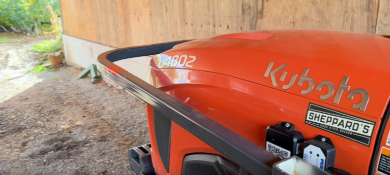 BT150 gateway mounted in tractor cab