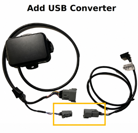 USB converter connected to GO9 Rugged