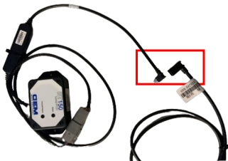 BT150 connected to RS232 IOX